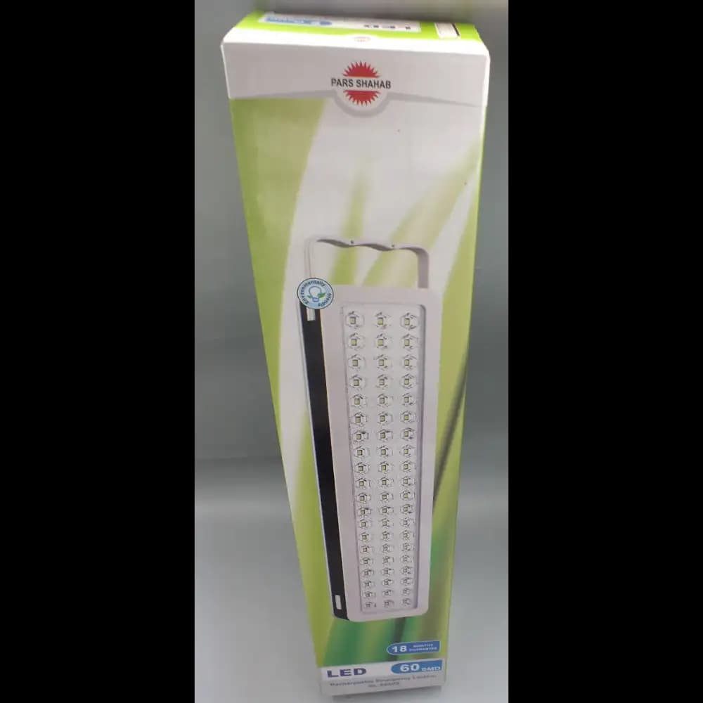چراغ اضطراری شارژی پارس شهاب مدل GL-8600S رنگ مهتابی — تصویر ۴