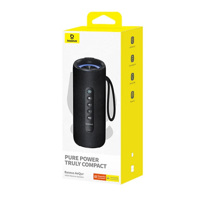 اسپیکر بلوتوثی باسئوس مدل Baseus AeQur VO20 Wireless Speaker مشکی — تصویر ۷