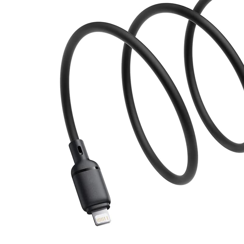 کابل شارژ باسئوس مدل Baseus Silky USB to Lightning 2.4A 2m مشکی — تصویر ۶