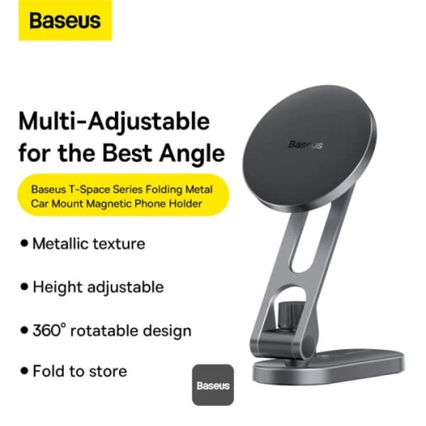 هولدر موبایل باسئوس مدل Baseus T-Space مشکی — تصویر ۶