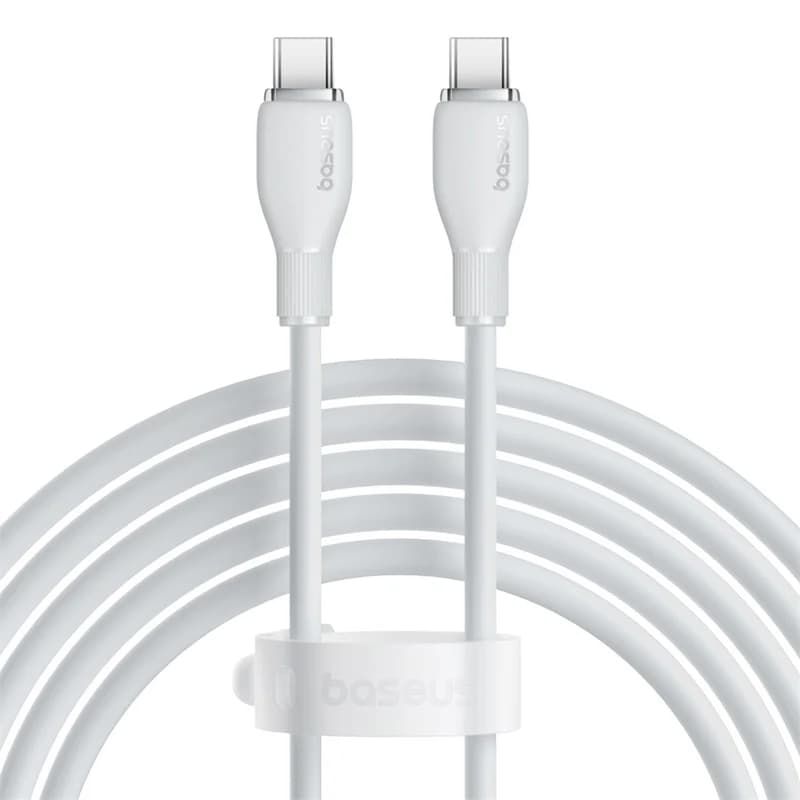 کابل شارژ باسئوس مدل Baseus Pudding Type-C PD 100W 2m سفید — تصویر ۹
