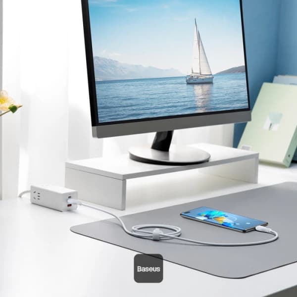کابل شارژ باسئوس مدل Baseus Pudding Type-C PD 100W 2m سفید — تصویر ۱۰