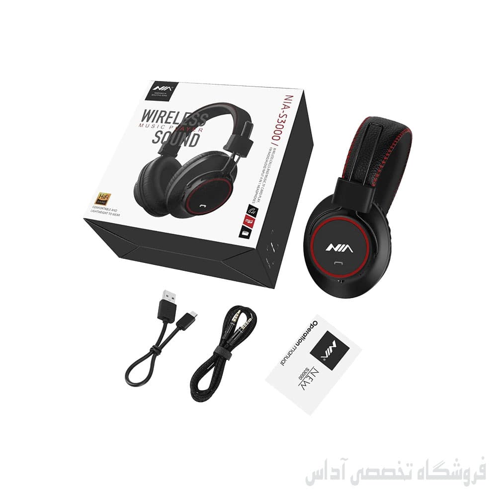 هدفون بی سیم نیا مدل nia S3000 (اورجینال) — تصویر ۵