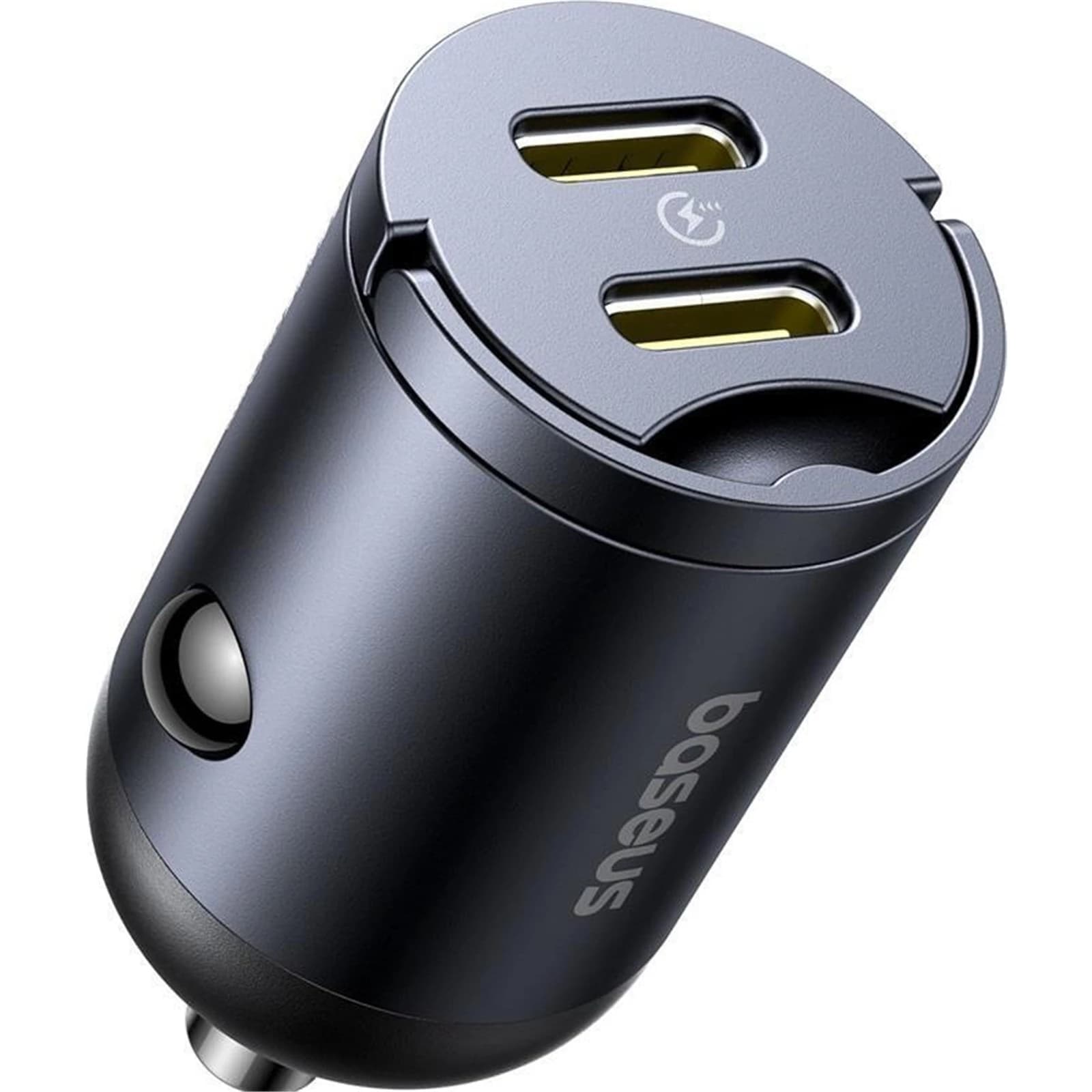 شارژر فندکی باسئوس مدل Tiny Star C+C 30W مشکی