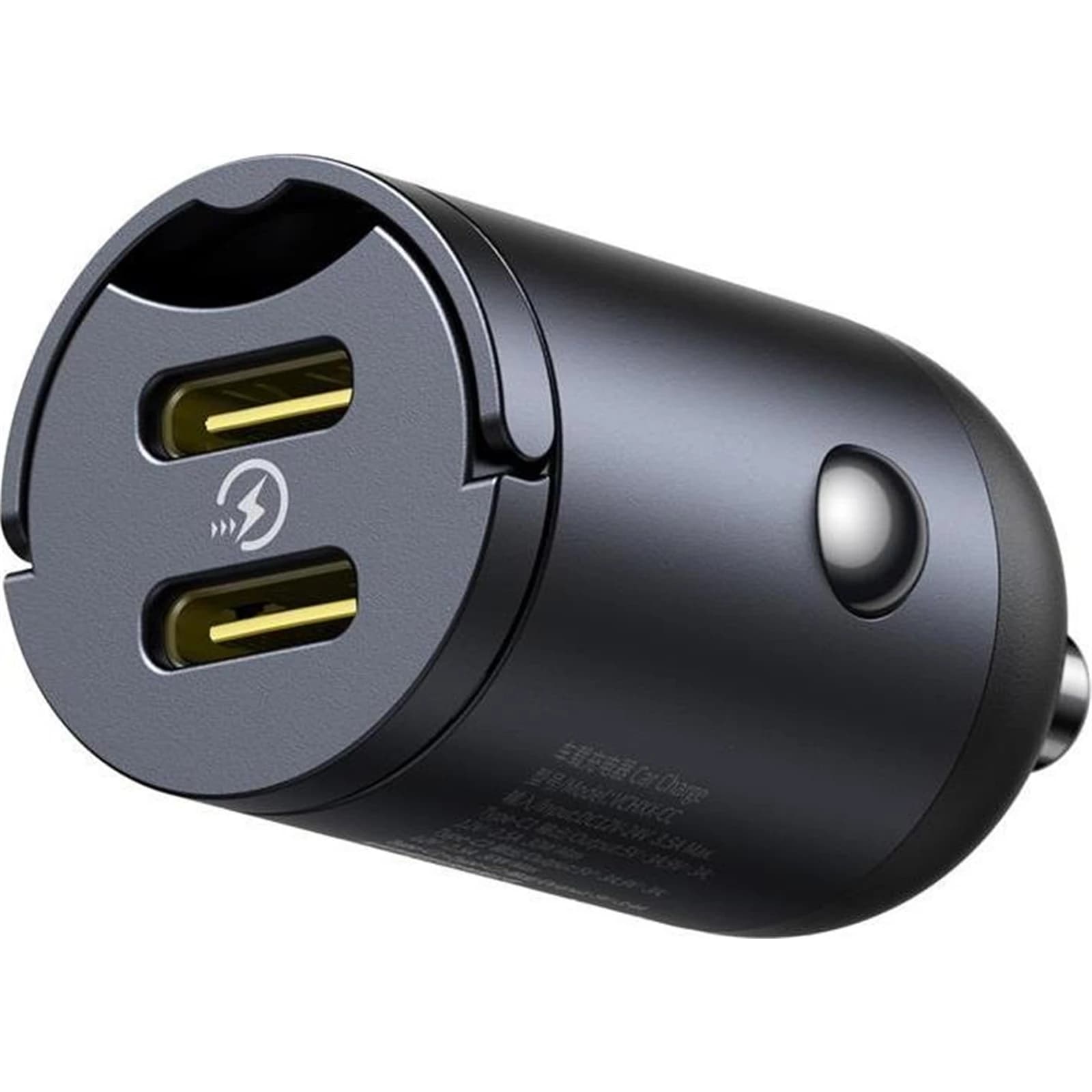 شارژر فندکی باسئوس مدل Tiny Star C+C 30W مشکی — تصویر ۳