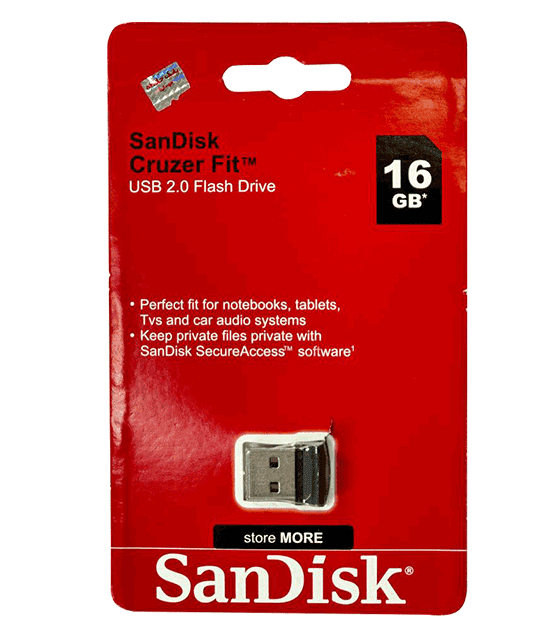 فلش مموری سن دیسک مدل Fit ظرفیت 16 گیگابایت USB 2.0 — تصویر ۴
