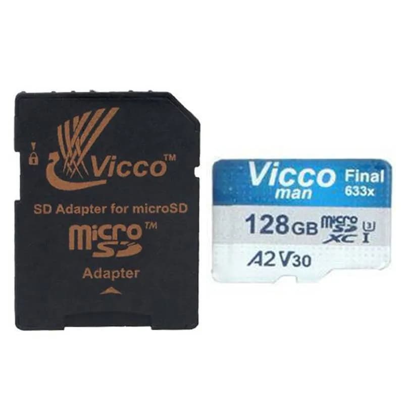 کارت حافظه MicroSDXC ویکومن مدل Final 633X کلاس 10 استاندارد UHS-I U3 A2 V30 سرعت 100MB/s ظرفیت 128 گیگابایت