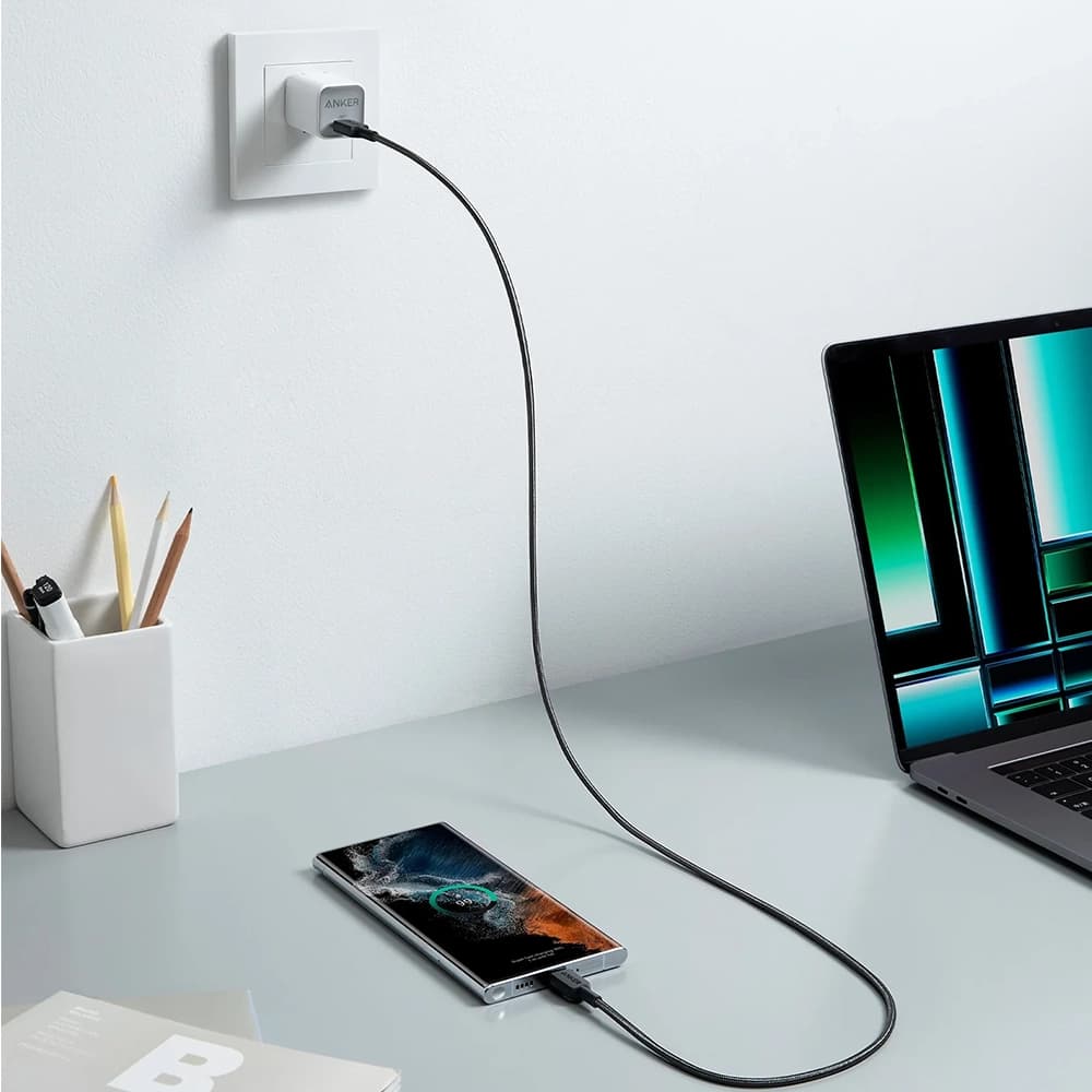 کابل شارژ انکر مدل Anker 322 PD 60W 1.8m مشکی — تصویر ۱۱