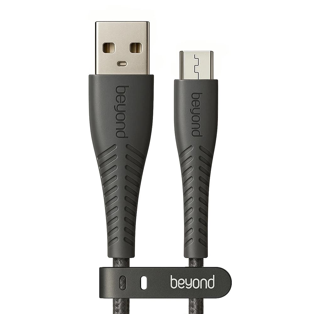کابل شارژ بیاند مدل BUM-302 Micro-USB 2m چرمی مشکی