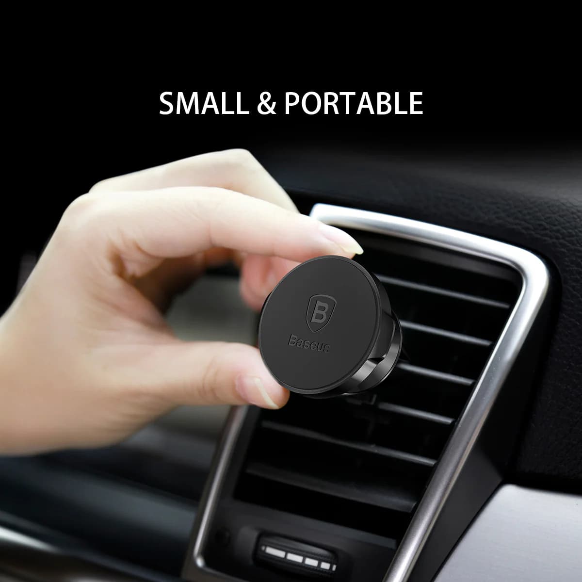 هولدر موبایل باسئوس مدل Baseus Small Ears Magnetic Suction مشکی — تصویر ۱۱