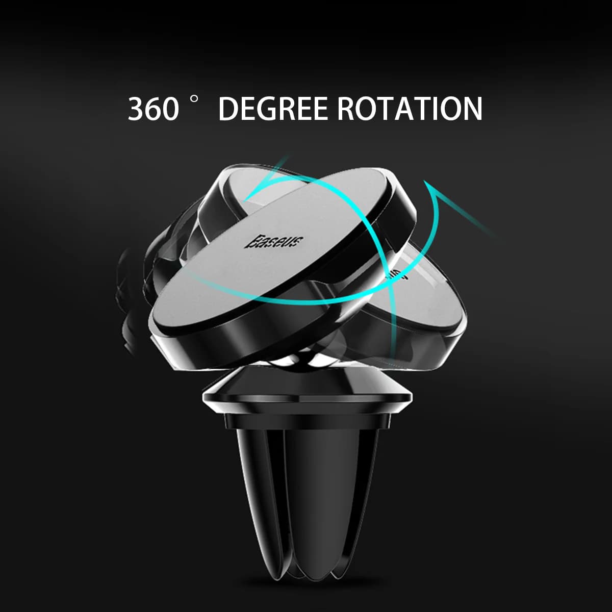 هولدر موبایل باسئوس مدل Baseus Small Ears Magnetic Suction مشکی — تصویر ۶