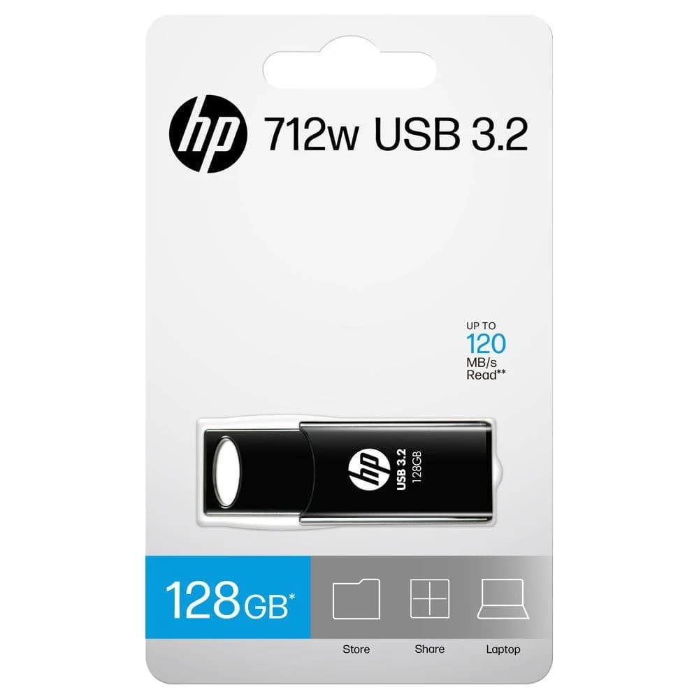 فلش مموری اچ پی مدل 712w USB3.2 Pen Drive 128GB مشکی — تصویر ۸