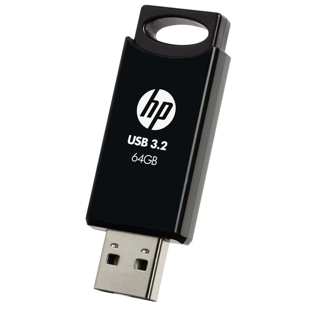 فلش مموری اچ پی مدل 712w USB3.2 Pen Drive 64GB مشکی — تصویر ۳