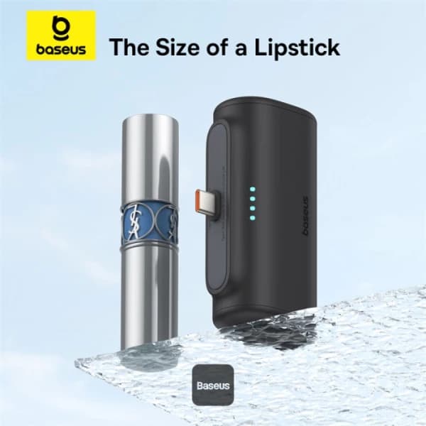 پاوربانک باسئوس مدل Compact 5000mAh 20W آبی — تصویر ۵