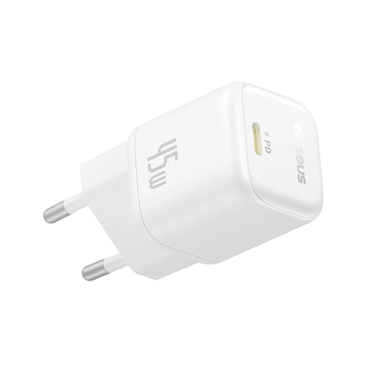 شارژر موبایل باسئوس مدل PicoGo GaN 45W PD سفید — تصویر ۲
