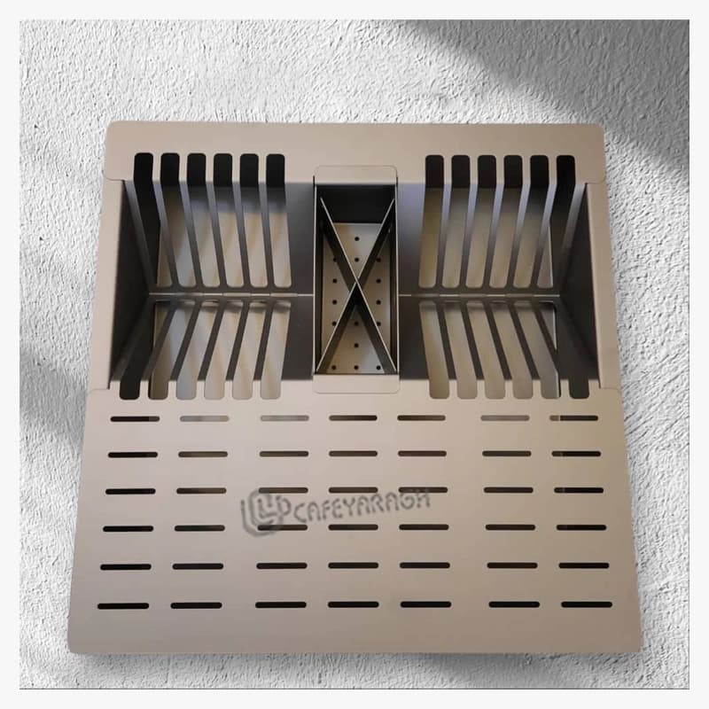 آبچکان استیل توکار پشت سینک برازا 40*40