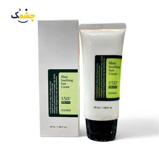 کرم ضد آفتاب آبرسان و تسکین دهنده آلوئه ورا SPF 50+ با محافظت PA+++ – حجم ۵۰ میل اصل