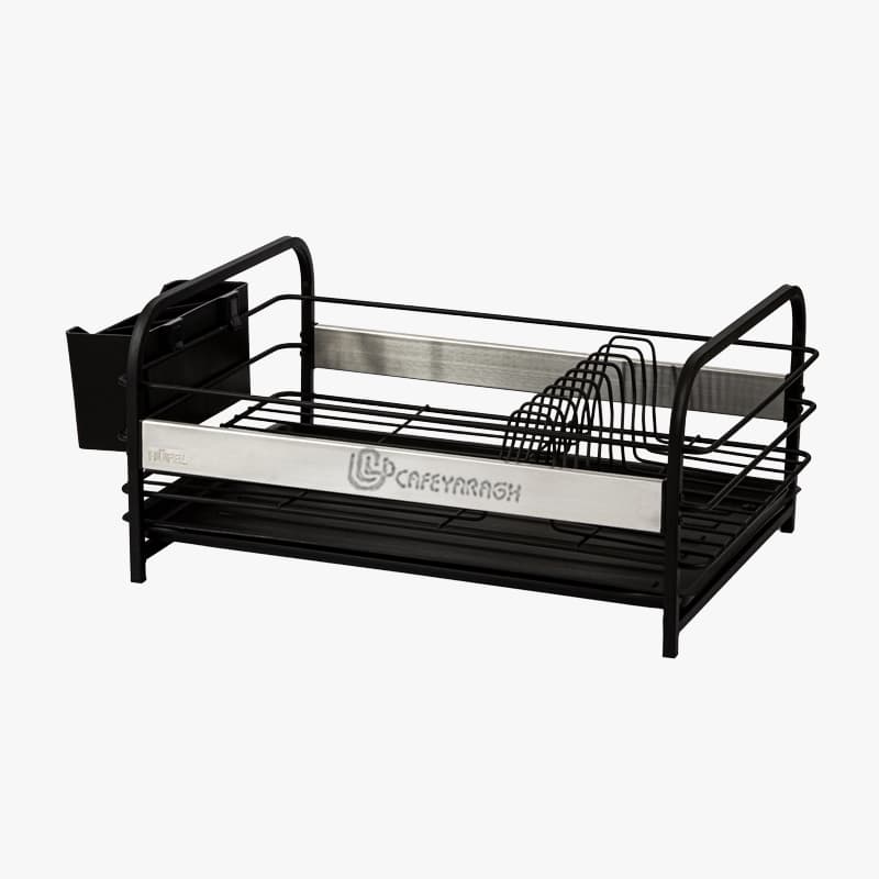 آبچکان رومیزی یک طبقه پروفیل استیل مشکی هوفل مدل GS1