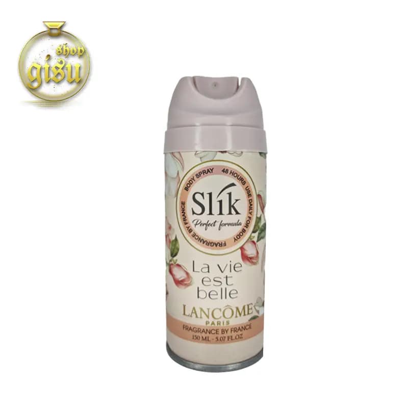 اسپری بدن زنانه سلیک رایحه لانکوم لاویه است بله Slik Lancome Lavie Est Belle