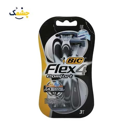 خودتراش ۴ لبه مردانه بیک مدل Flex 4 Comfort بسته ۳ عددی — تصویر ۷