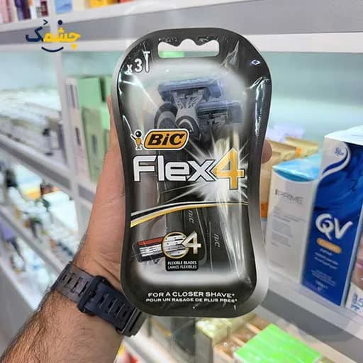 خودتراش ۴ لبه مردانه بیک مدل Flex 4 Comfort بسته ۳ عددی — تصویر ۱۲