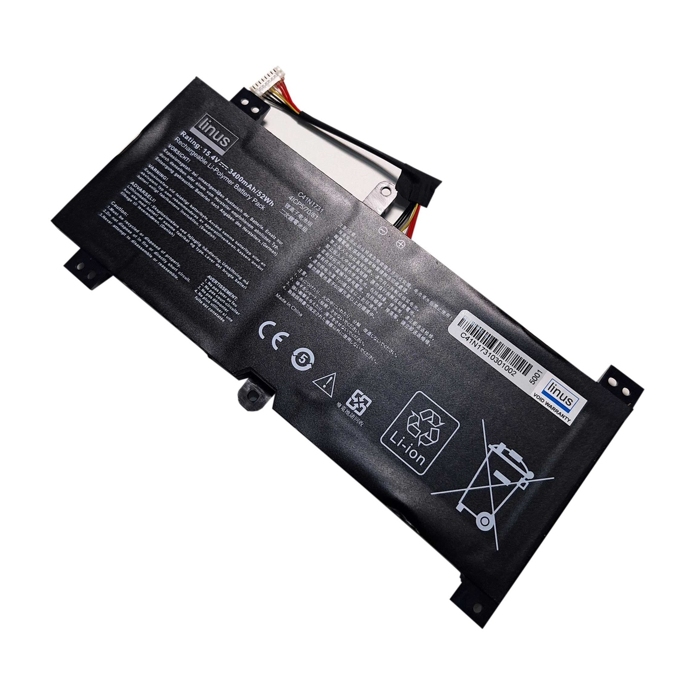 باتري لپ تاپ ايسوس ASUS BATTERY C41N1731 3400mAh