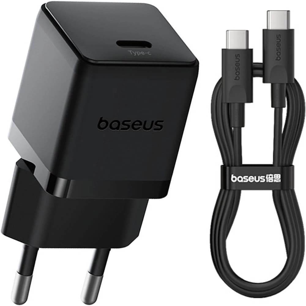 شارژر باسئوس مدل Palm Fast Charger 1C 20W به همراه کابل شارژ PD 60W مشکی — تصویر ۱۱