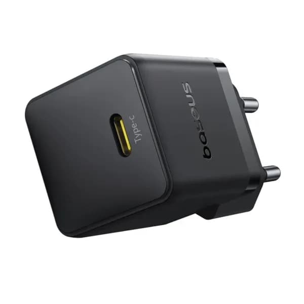 شارژر باسئوس مدل Palm Fast Charger 1C 20W به همراه کابل شارژ PD 60W مشکی — تصویر ۹