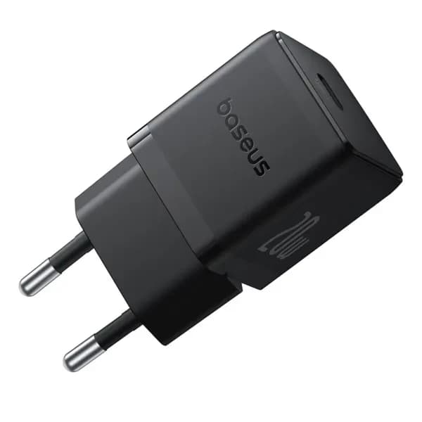 شارژر باسئوس مدل Palm Fast Charger 1C 20W به همراه کابل شارژ PD 60W مشکی — تصویر ۶