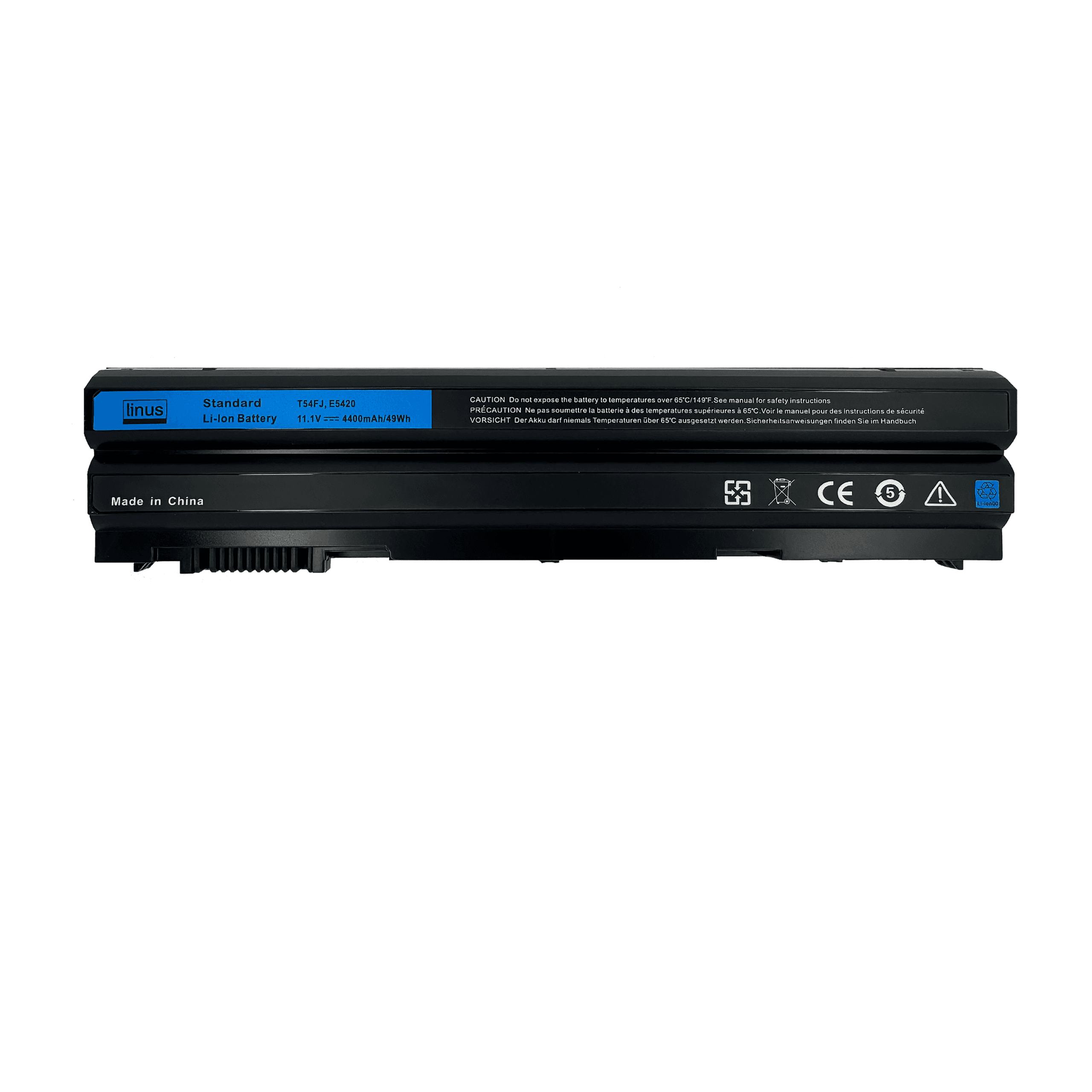 باتري لپ تاپ دل DELL Laptop Battery T54FJ, E5420 / 6CELL 4400mAh / 49Wh / E5420, E5530, E6430, E6520, E6530, E6440, E6540, E5430, E5520 — تصویر ۲