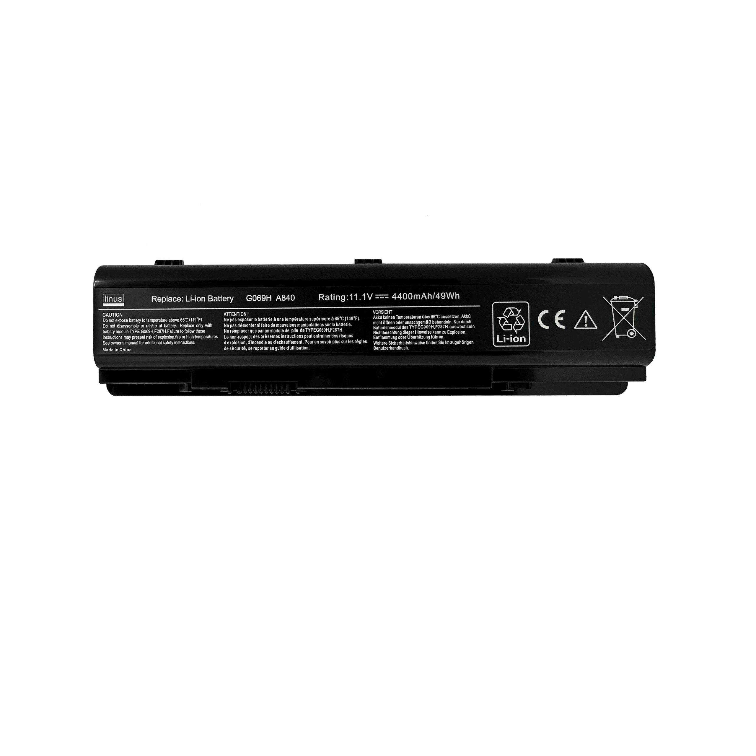 باتري لپ تاپ دل مدل 4400mAh / A840، G069H مناسب برای Dell Vostro A840، A860، 1014، 1015 — تصویر ۲