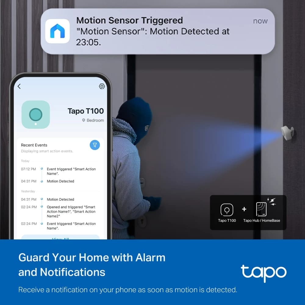 سنسور هوشمند حرکتی تی پی لینک مدل Tapo T100 — تصویر ۱۰