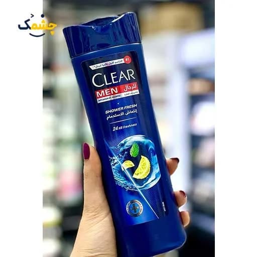 شامپو ضد شوره مردانه کلیر مدل Shower Fresh لیمویی حجم ۴۰۰ میلی‌لیتر (نسخه عربی) اصل اورجینال ضمانت اصالت کالا — تصویر ۲