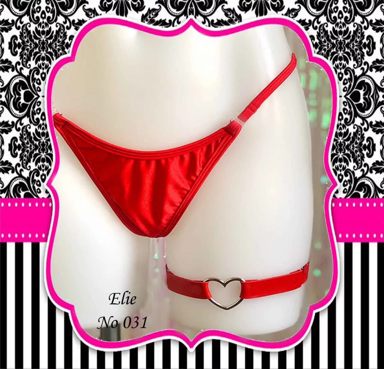 ست شورت و حلقه قلبی پا Elie کد 031 — تصویر ۳