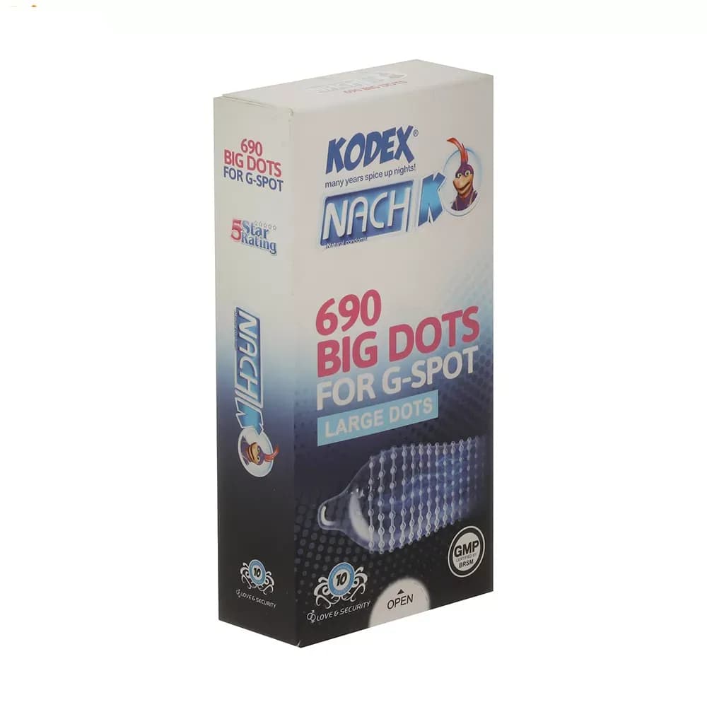 کاندوم کدکس مدل BIG DOTS بسته 10 عددی — تصویر ۳