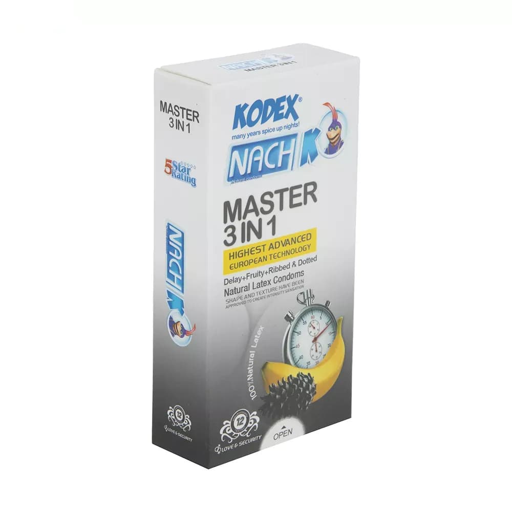 کاندوم تاخیری کدکس مدل Master 3in1 بسته 12 عددی — تصویر ۱۲