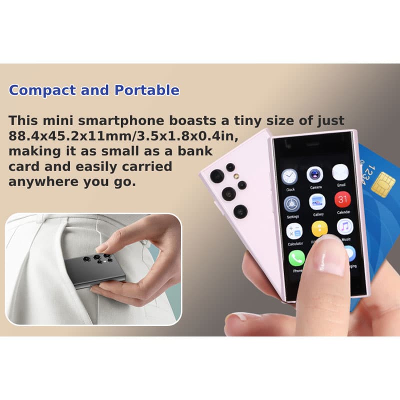 گوشی مینی انگشتی سویس لمسی اندروید samsung s23 pro mini 16/2 GB — تصویر ۶