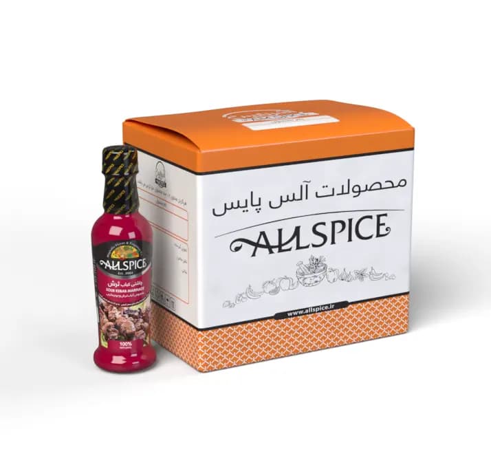 چاشنی کباب ترش 250 گرم جعبه 12 عددی