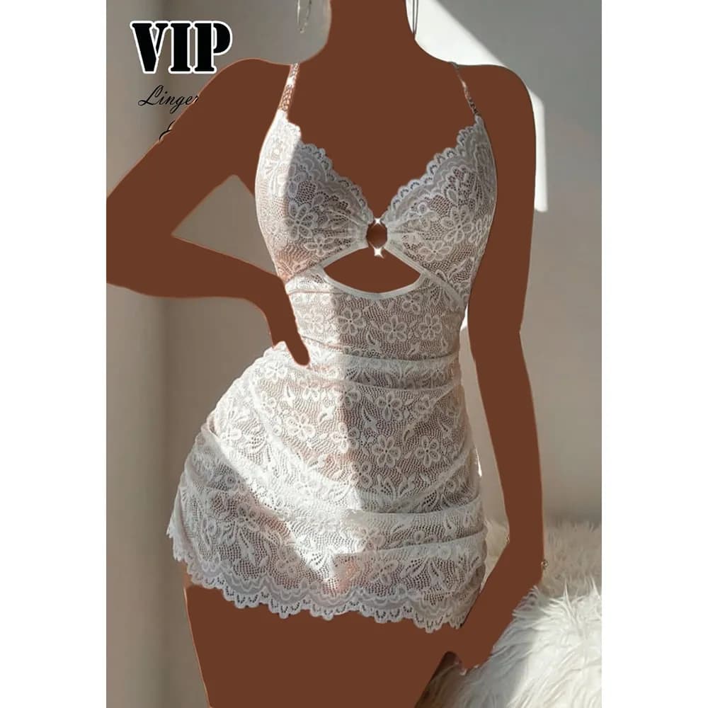 لباس خواب دانتل زنجیردار VIP کد 0168 — تصویر ۸