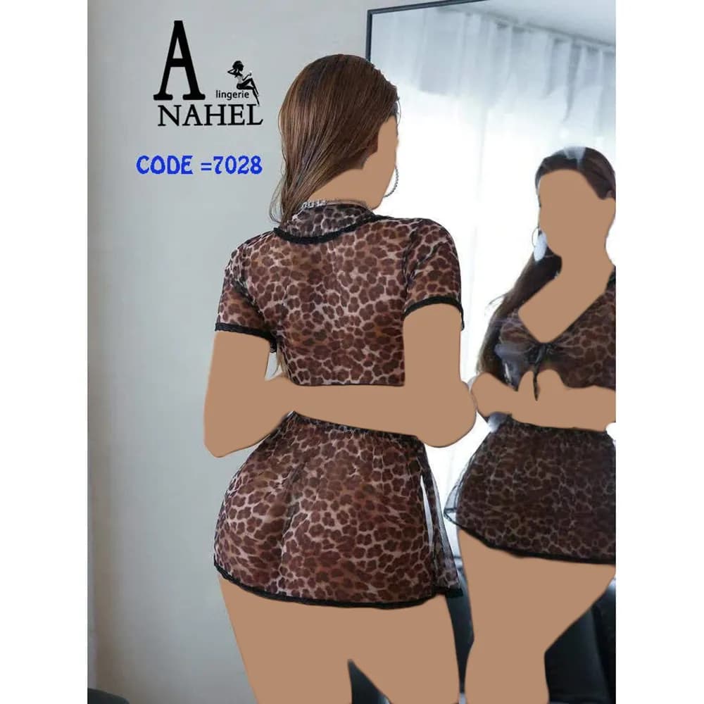 ست سوتین و دامن پلنگی Anahel کد 7028 (36تا40) — تصویر ۷
