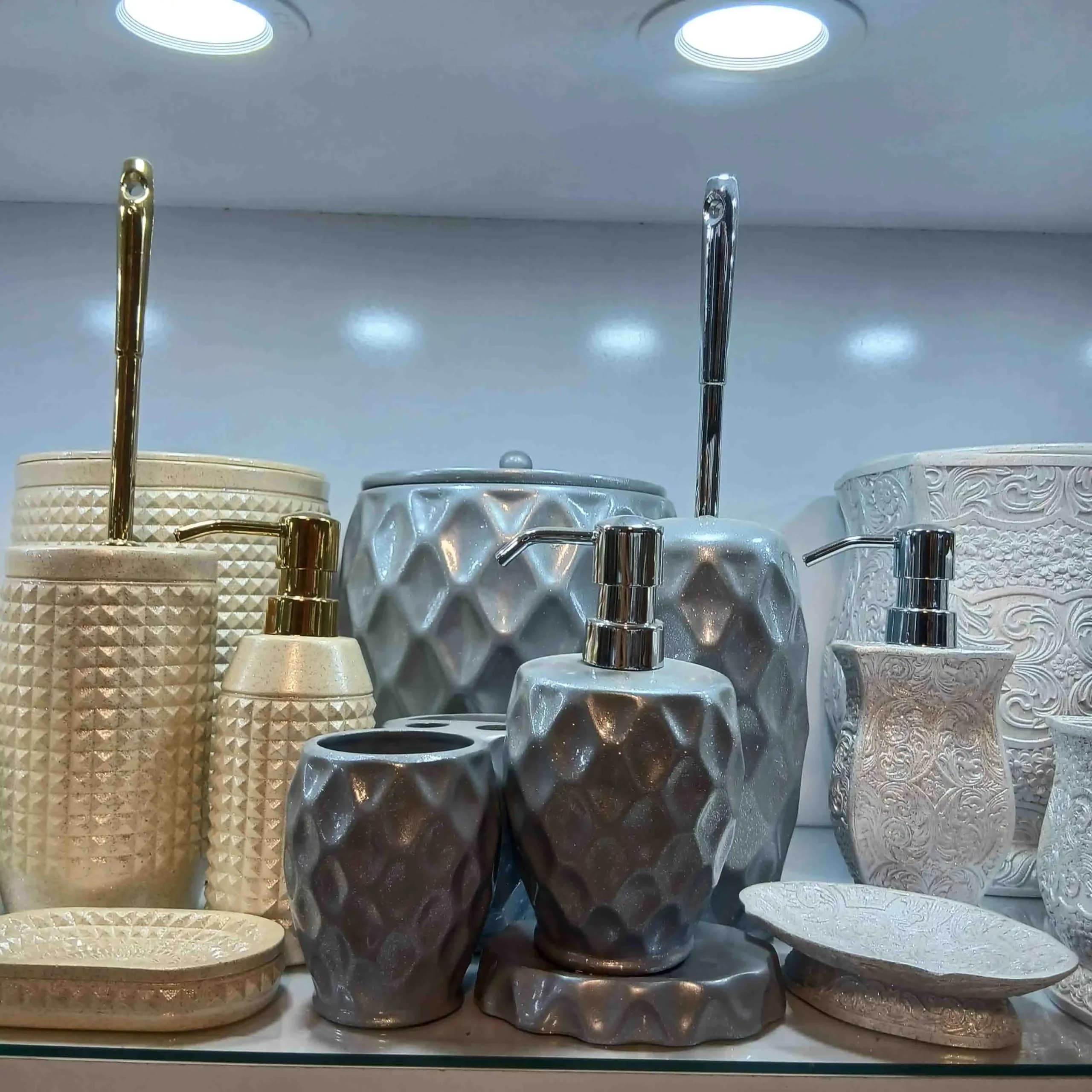 سرویس بهداشتی 6 پارچه سنجاقک مدل تابان – رنگ طوسی — تصویر ۲