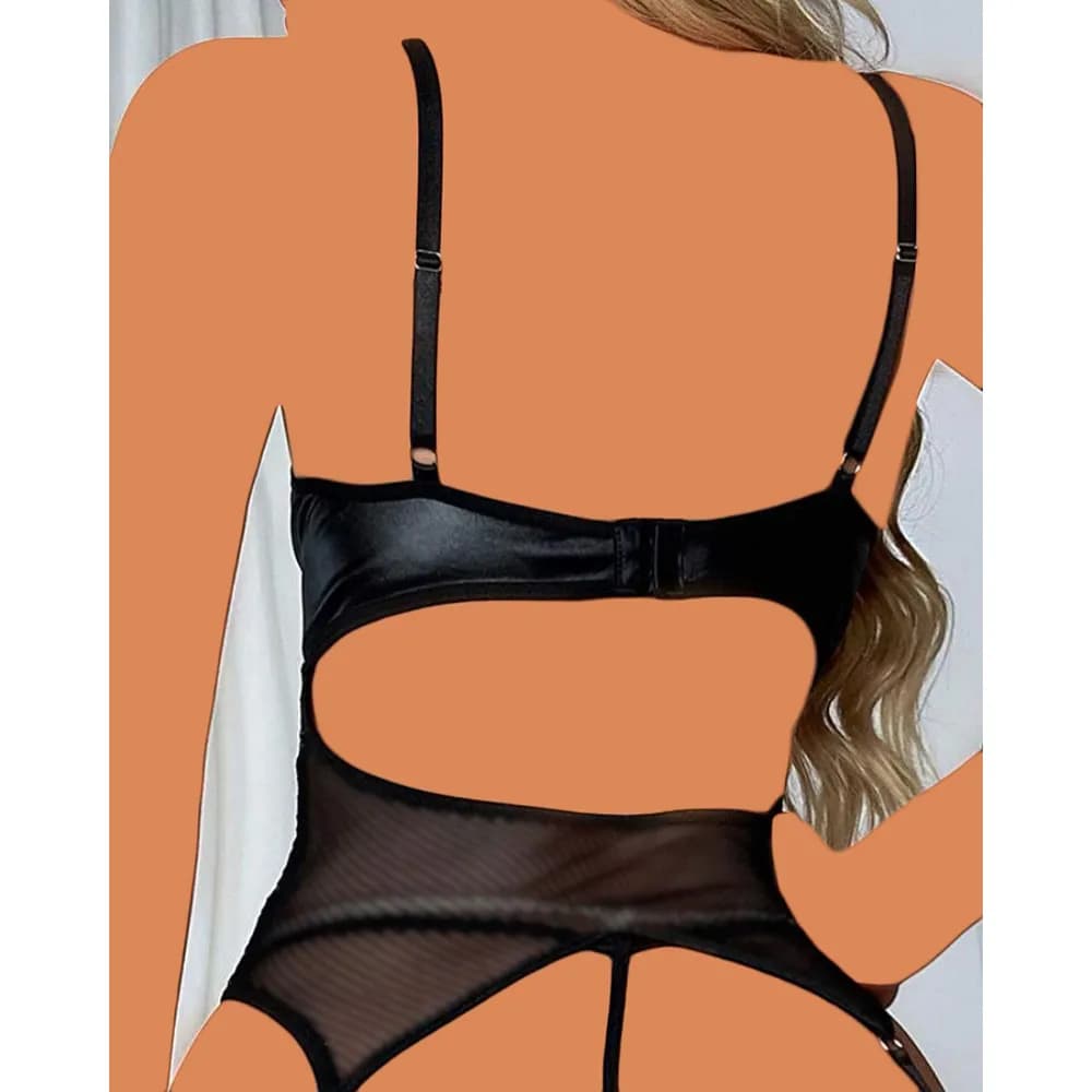 بادی چرم و تور جلو حلقه Desire کد 3170204 — تصویر ۳