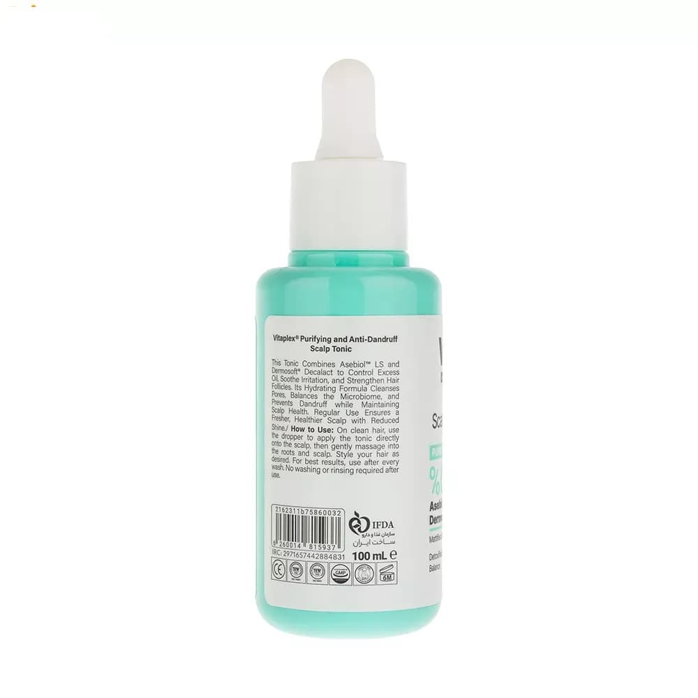 تونیک مو ویتاپلکس مدل Scalp Care کنترل کننده چربی و ضد شوره کف سر حجم 100 میلی‌لیتر — تصویر ۲