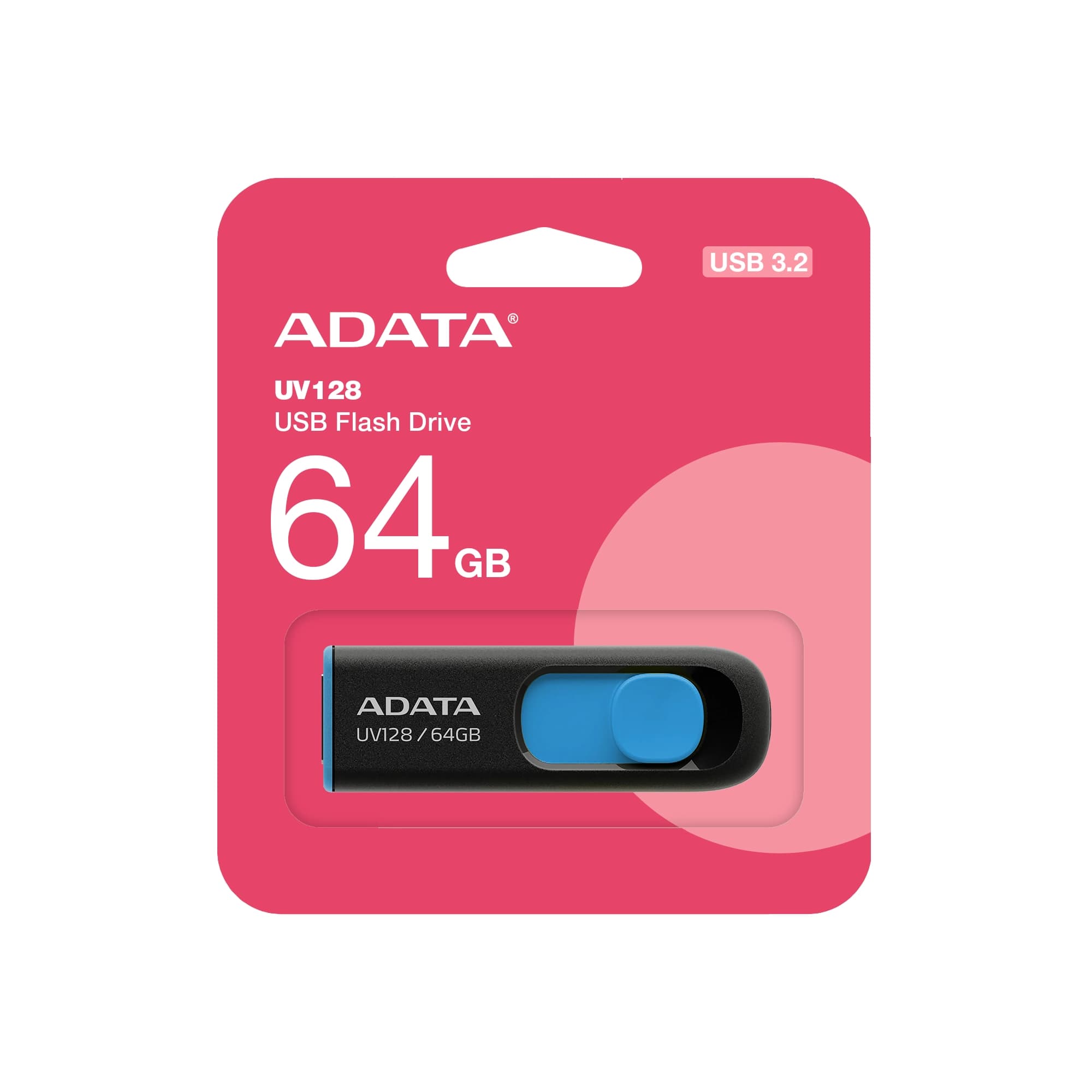 فلش مموری ای دیتا مدل UV128 USB3.2 64GB مشکی — تصویر ۴