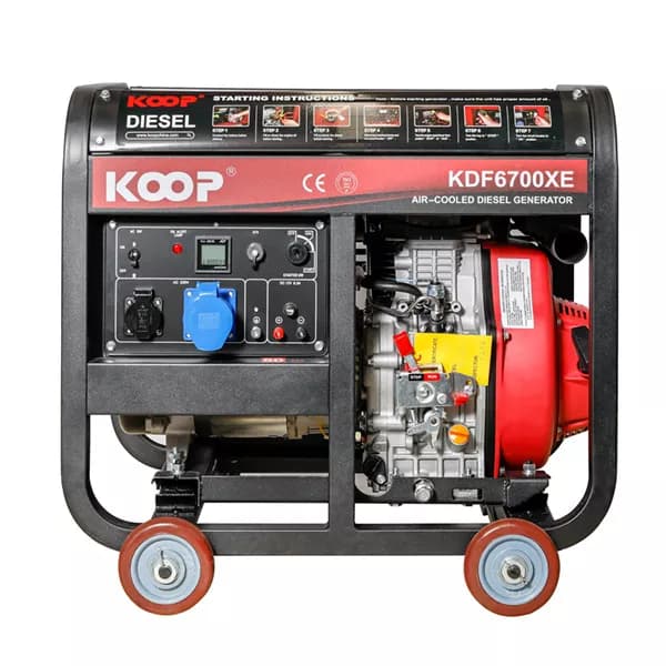 موتور برق دیزلی کوپ KDF6700XE توان 5 کیلووات تک فاز