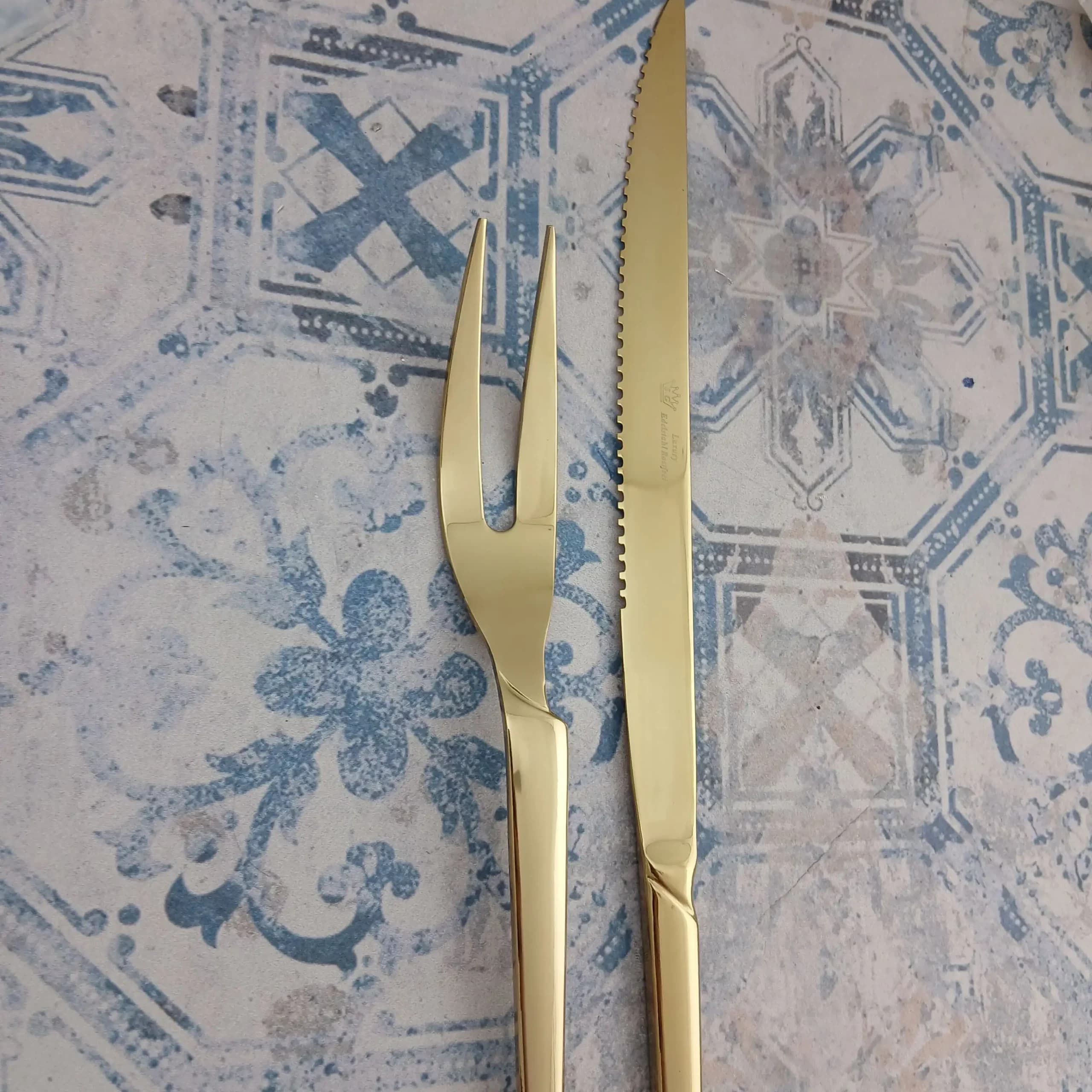 کارد چنگال مرغ طلایی هارمونی – طلایی — تصویر ۲