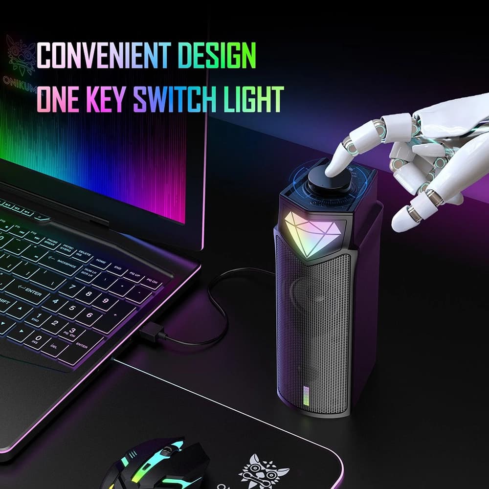 اسپیکر بلوتوثی گیمینگ اونیکوما مدل L1 RGB — تصویر ۱۲