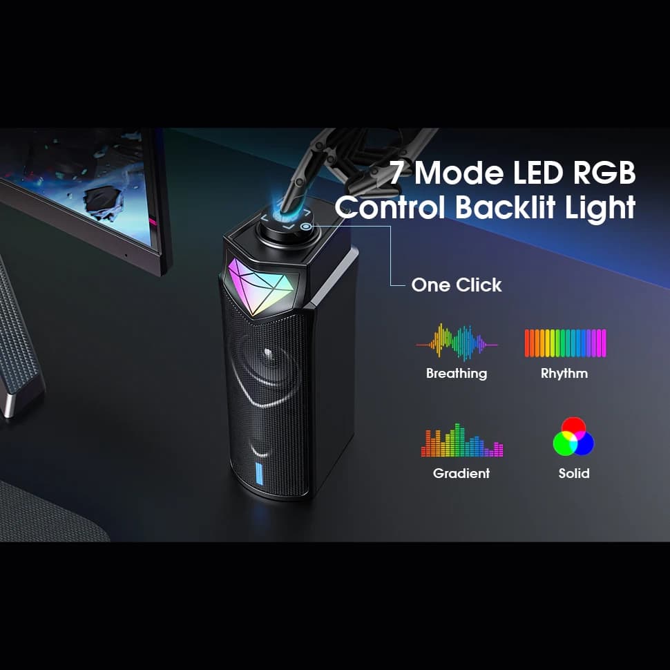 اسپیکر بلوتوثی گیمینگ اونیکوما مدل L1 RGB — تصویر ۷