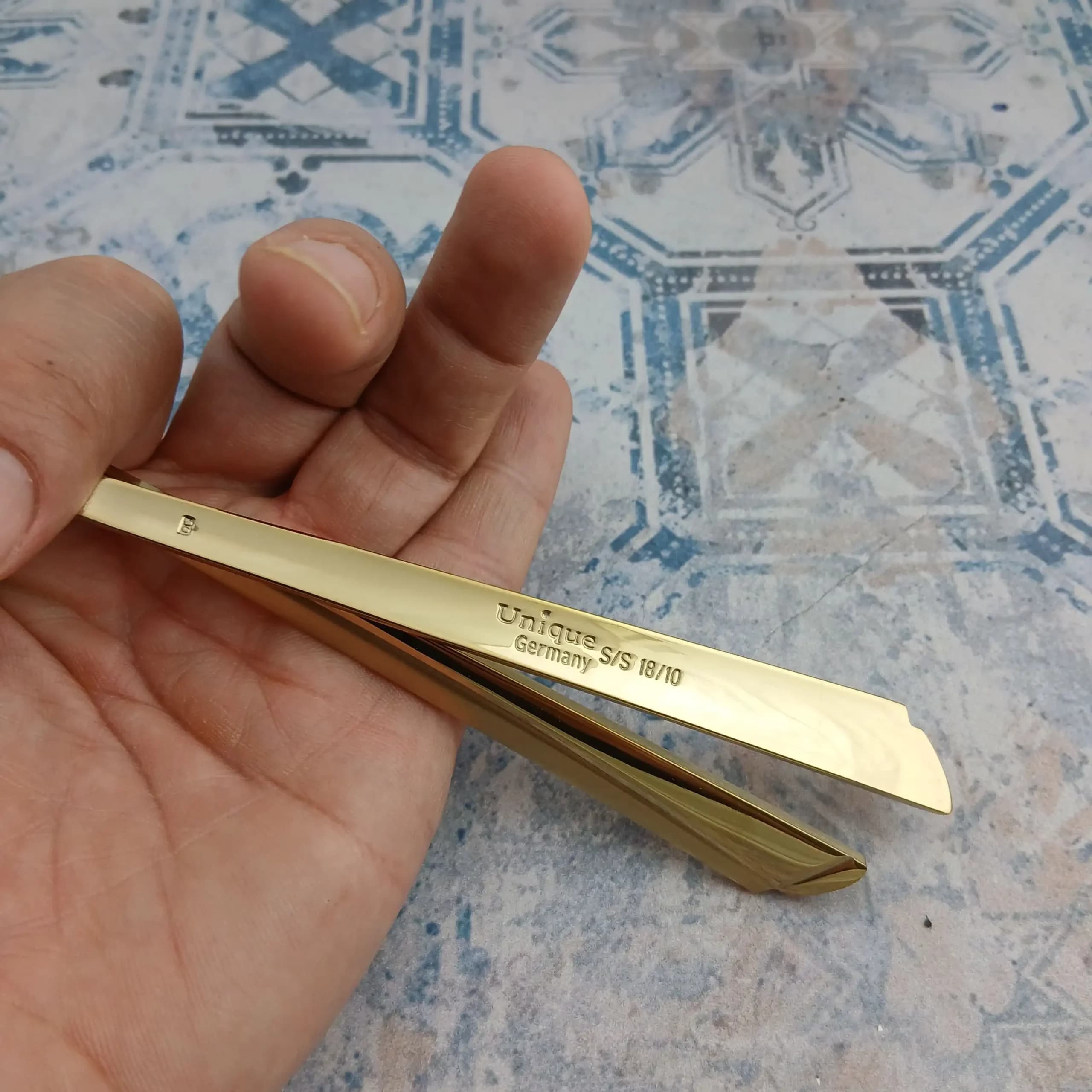 قاشق و چنگال غذاخوری 12 پارچه یونیک مدل ناخنی – طلایی — تصویر ۴