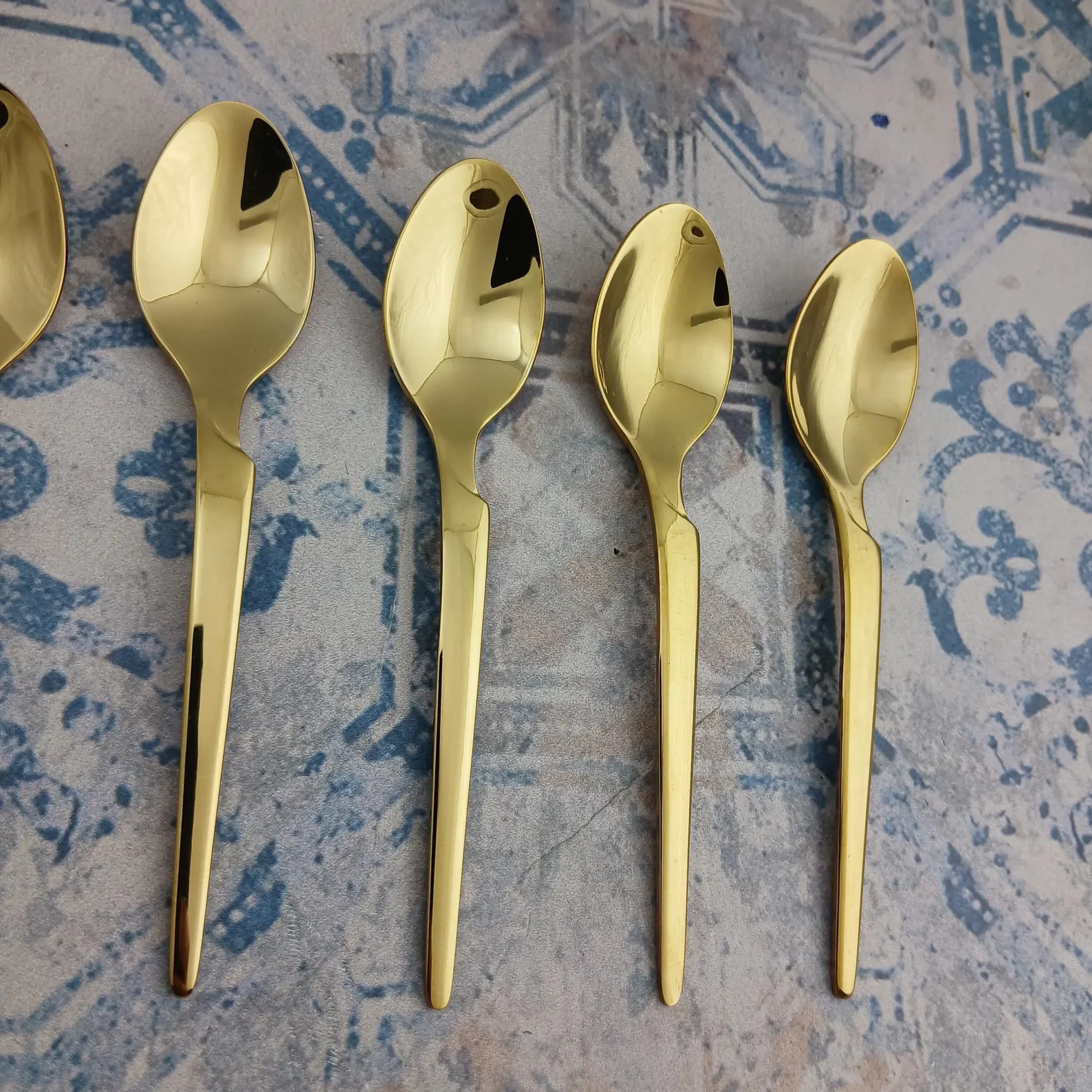 قاشق چای اس جی مدل هارمونی – طلایی — تصویر ۹
